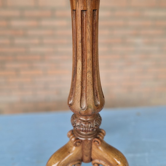 Image 1 of Antico tavolino laterale in legno, tavolo da piante, tavolo da vino, pilastro