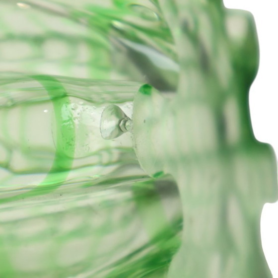 Image 1 of Large Green Glass Vase Murano