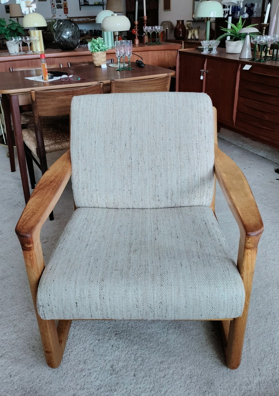 Poltrona vintage in teak danese, Silkeborg – Poltrone, Wool, Wood (photo 4 of 12)