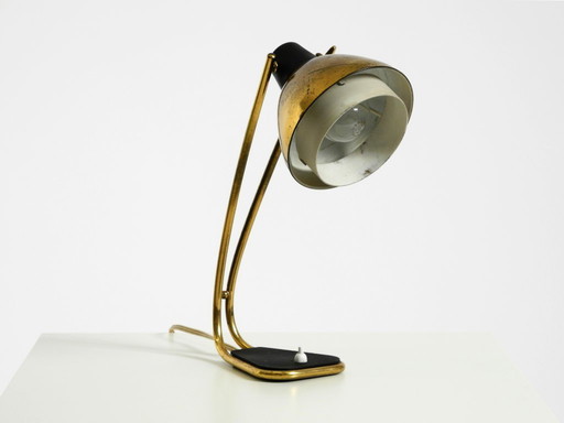 Rare large Mid Century Modern brass table lamp with beautiful patina