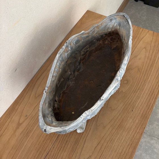 Image 1 of Jardinière ancienne en fonte émaillée