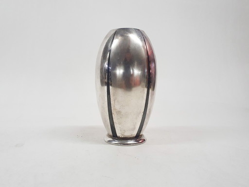 Silver plated vase by WMF Ikora, Germany 1920's