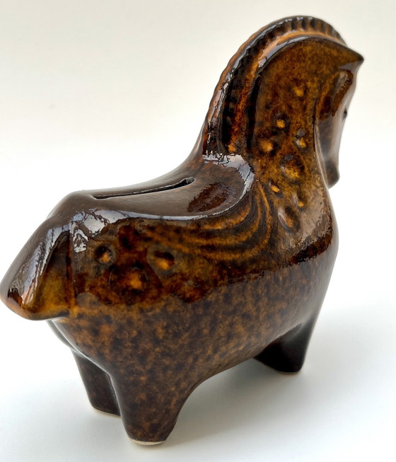 Image 1 of Mid-Century Ceramic Horse Money Box – Bitossi Style – Italy 1960s