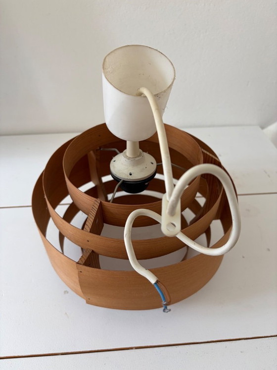 Image 1 of Translandia DK – Pine Veneer Pendant Lamp, Denmark 1960s/70s