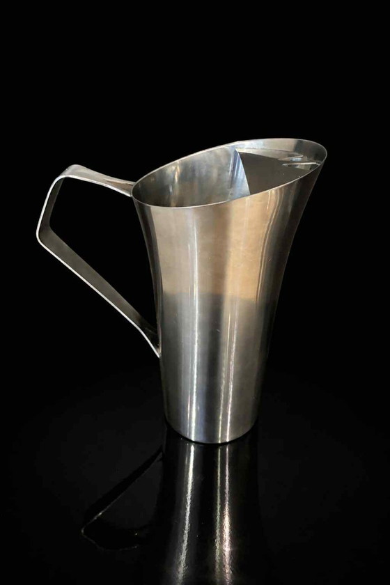 Image 1 of Pitcher Jug stainless steel Stelton design Arne Jacobsen.