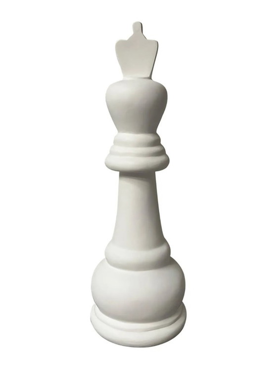 Image 1 of Escultura de fibra de vidrio - Juego de ajedrez - Negro, blanco