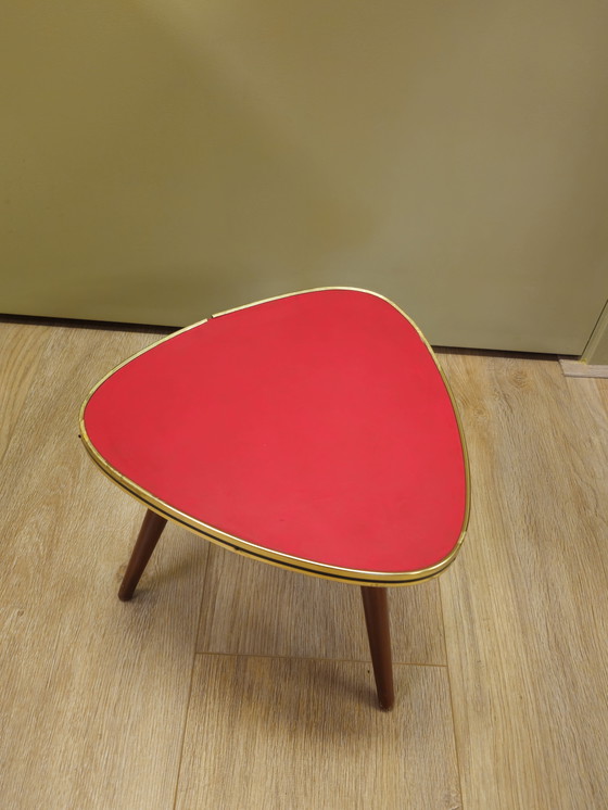 Image 1 of Vintage Plant Table Side Table Red