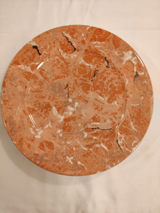 Image 1 of 6 Villeroy & Boch Siena Unterteller in lachsrosa Marmoroptik