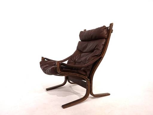 Westnofa Siesta Leder-Loungesessel von Ingmar Relling, 1960