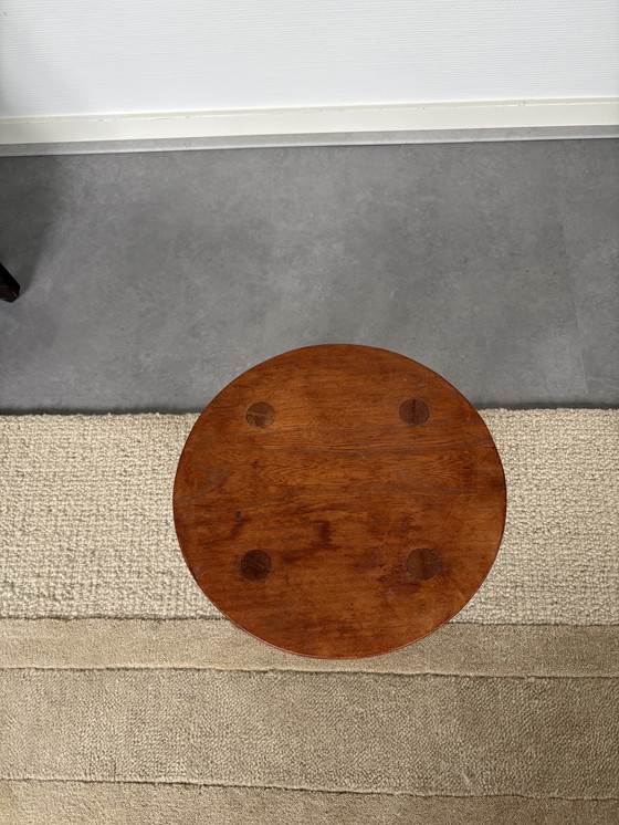 Image 1 of Vintage / antique tabouret en bois / tabouret table d'appoint d32cm