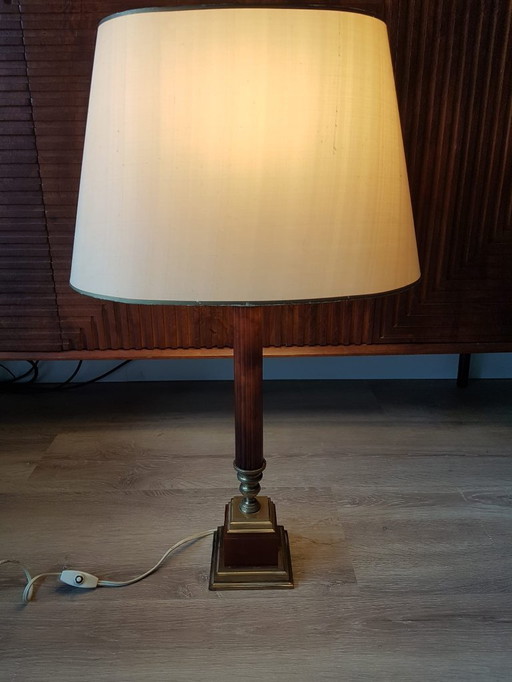 Lampe à poser Vintage Empire - Laiton Albâtre Composite
