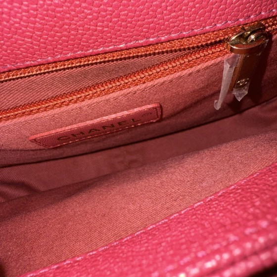 Image 1 of Borsa Chanel Coco Curve Cuba - 25 cm in pelle trapuntata color caviale rosa con finiture dorate Serie 25