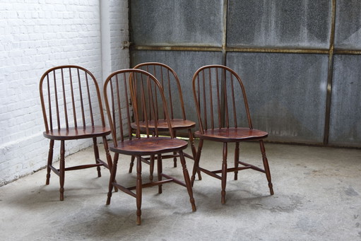 Set di 4 sedie da pranzo Windsor