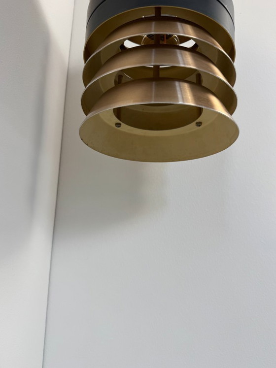 Image 1 of Suspension Doria en cuivre et métal noir mat, Allemagne, 1960