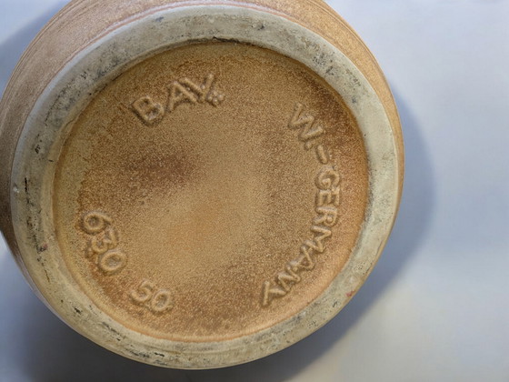 Image 1 of Large Bay ceramic floor vase 630-50, W. Germany Vintage floor vase with Fat Lava decor.