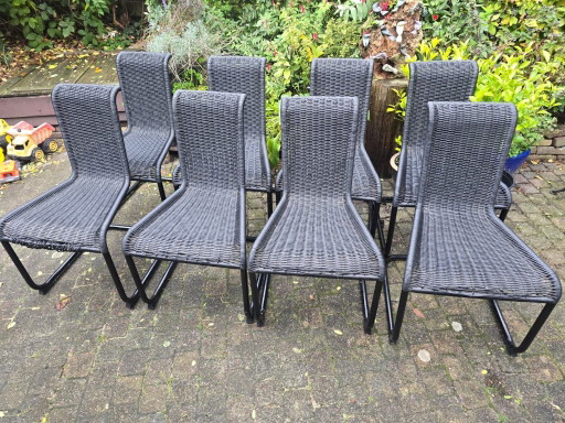 Chaises de salle à manger, noires