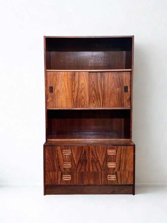 Palissanderhouten hoge boekenkast – High boards, Wood, Mid Century Modern (photo 6 of 8)
