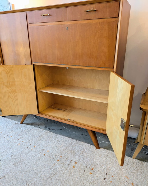 Image 1 of Credenza alta vintage in teak chiaro, anni '60