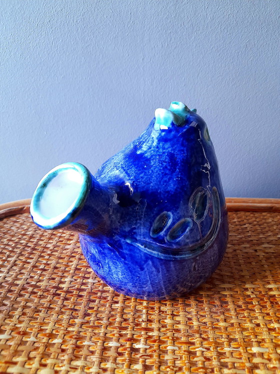 Image 1 of Glazed Ceramic Bird Vase
