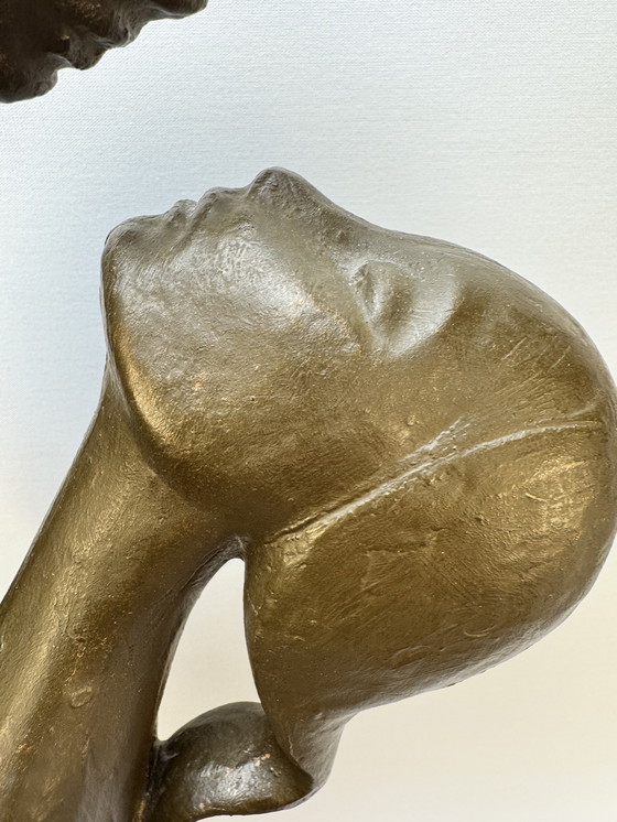 Image 1 of Scultura originale di Geert Kunen "Koppel" - firmata e contrassegnata - 53 cm