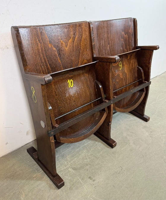 Image 1 of Vintage tweezits bioscoopbank van TON, jaren 60