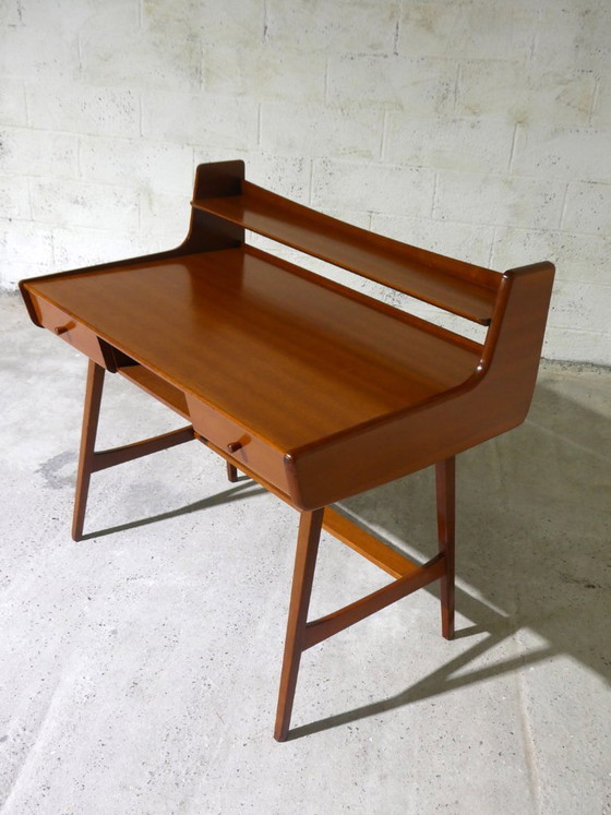 Mahogany Desk by Jacques Hauville for BEMA Editions, 1960 – Wood (photo 3 of 9)