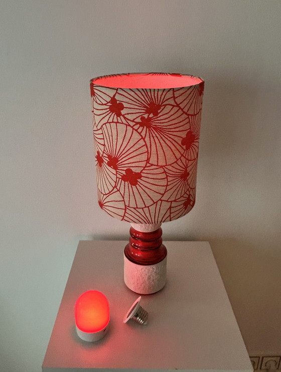 Image 1 of Draadloze tafellamp gemaakt van een vintage KPM-vaas - geschikt voor balkons