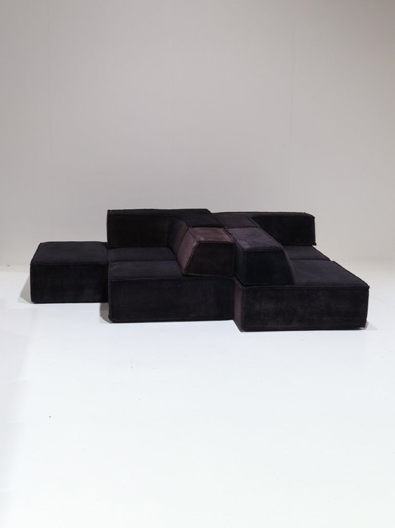 Image 1 of COR Trio modular sofa landscape sofa purple brown 1970s