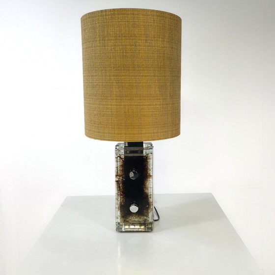 Image 1 of Helena Tynell Limburg table lamp solid glass design vintage
