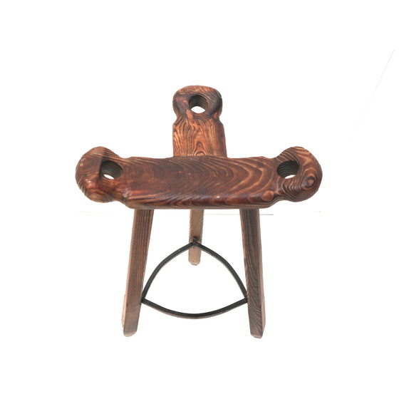 Image 1 of 3x Vintage Spaanse Brutalist ‘Marbella’ Kruk van Confonorm, Jaren 70