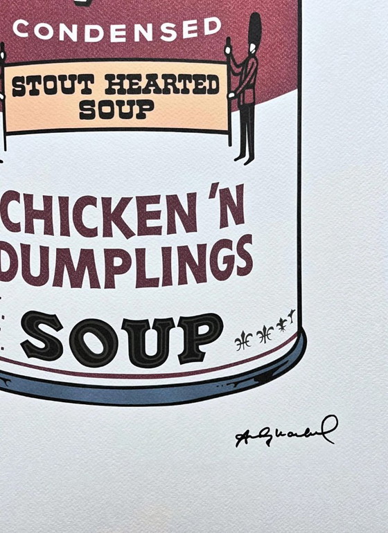 D'après Andy Warhol, Campbell's Soup - Poulet et boulettes, années 1980, lithographie (photo 4 of 7)
