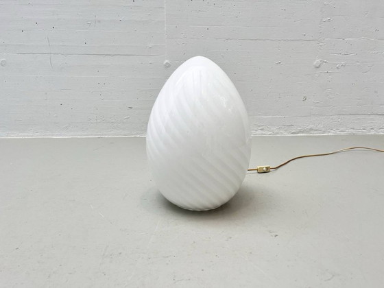 Image 1 of Egg-shaped table lamp made of Murano glass by Venini, Italy, 1960s