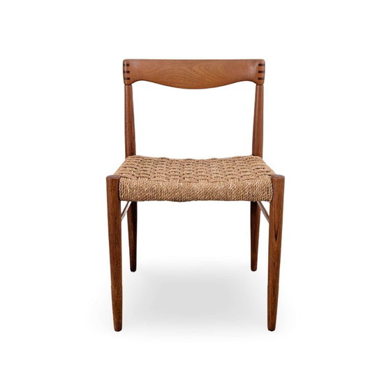 Set of 8 Original HW Klein Vintage Bramin Design Chairs mcm 1960, Side chairs, Wood, Beige (photo 3 of 9)