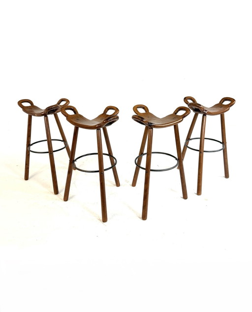 4 sgabelli da bar vintage 'Marbella' anni '60