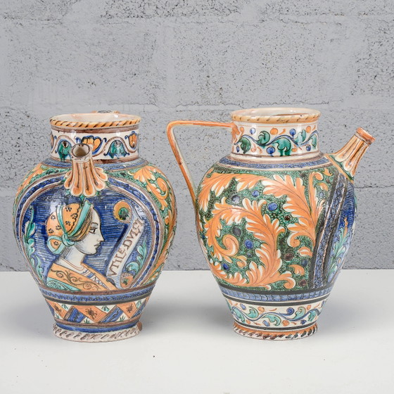 Pair of Mid-20th Century Deruta Vases – Ceramic, Vintage (photo 4 of 19)
