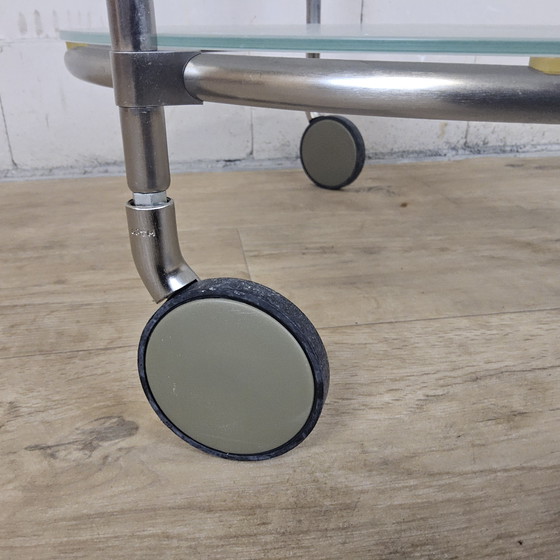 Image 1 of Tavolino laterale vintage Strind Ikea con ruote / carrello Ehlen Johansson (anni '80)