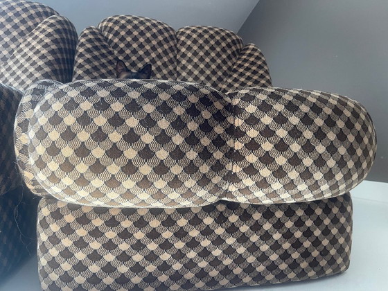 Image 1 of Italiaanse modulaire sofa /3 stuks  uit de jaren 70 met blokjesprint