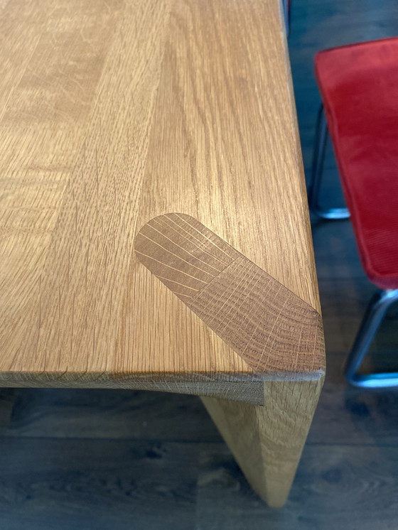Image 1 of Artisan Hanny oak dining table with bench