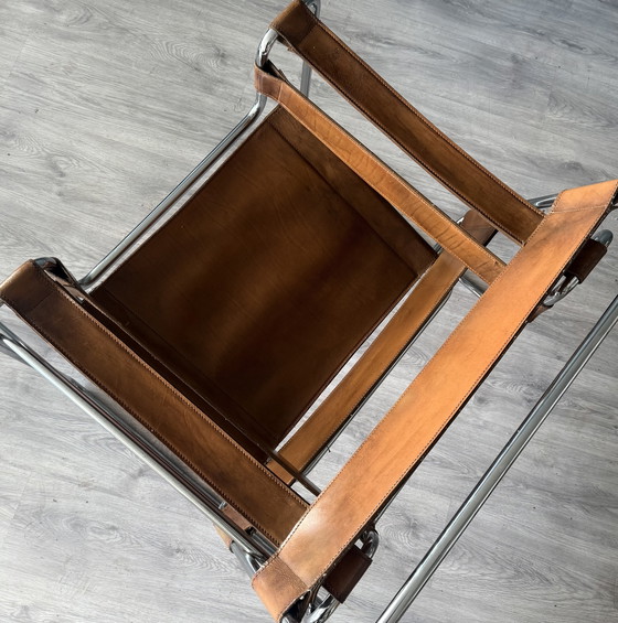 Image 1 of Sedia vintage "Wassily", pelle color cognac, Italia, anni '70