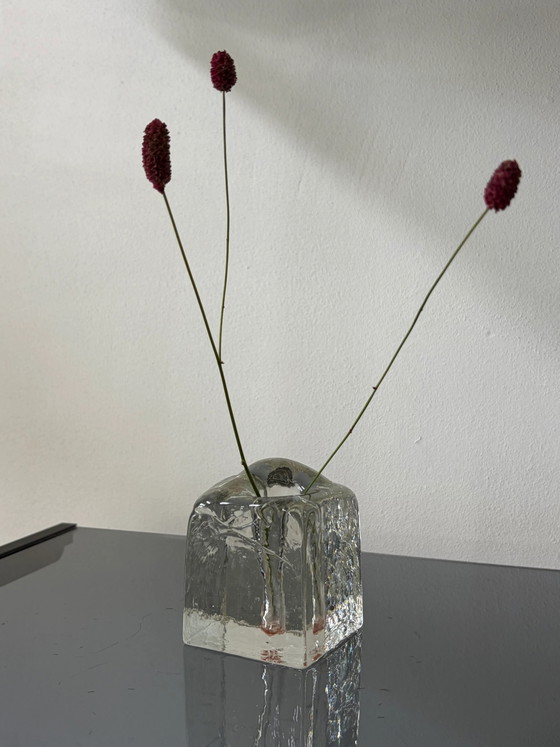 Vaso soliflore a blocco vintage – Uno Westerberg per Pukeberg – Vasi, Glass, Scandinavian (photo 3 of 4)