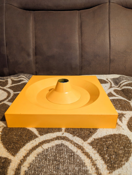 Lampada da parete e soffitto Kaiser 483 Klaus Hempel, design Space Age / colore Curry, anni '70