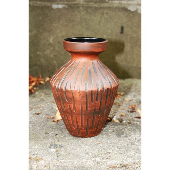 Image 1 of Vase vintage Ilkra Eldelkeramik, argile rouge, 1960