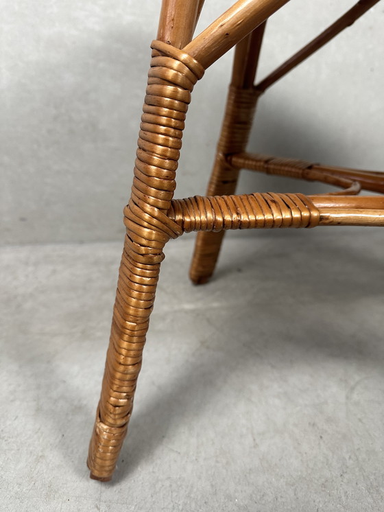 Image 1 of Vintage rattan table - boho