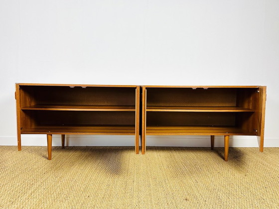 Image 1 of Scandinavian teak sideboard with 4 doors and tapered legs, 1960