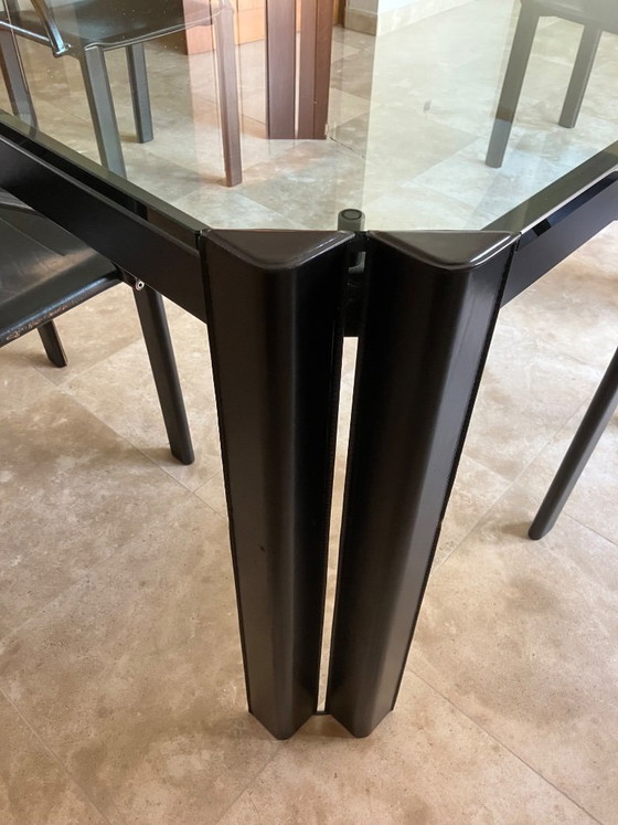 Matteo Grassi Esszimmer – Esszimmergarnitur, Glass, Leather (photo 5 of 6)