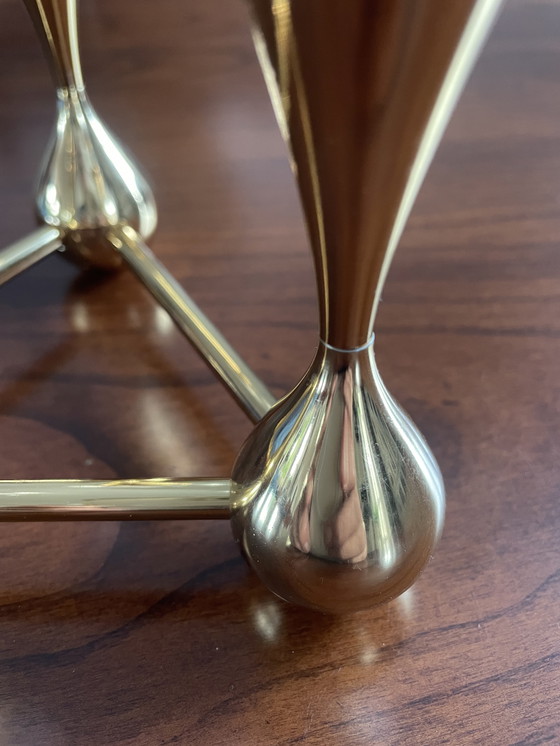 Image 1 of Lámpara de aceite de latón de Freddie Andersen, Alemania, 1970, "Clear Drops", 3 velas.