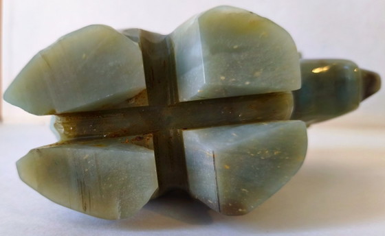 Escultura grote, handgesneden nefriet jade ijsbeer (1,14 kg) – Estilo inuit – Stone (photo 9 of 9)
