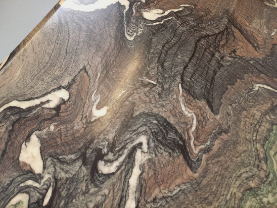 Image 1 of Vintage marmeren salontafel uit de jaren 70.