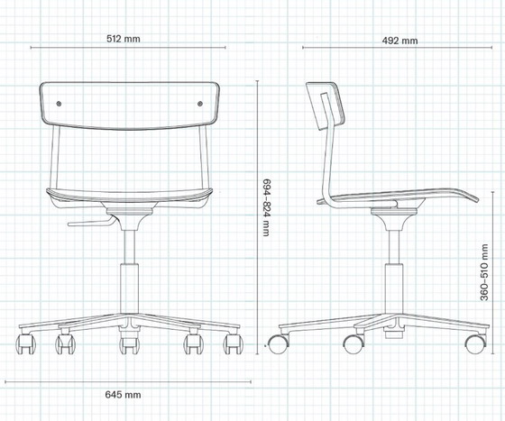 Image 1 of Sedia da ufficio multifunzione TAKT in rovere/grigio | Design scandinavo