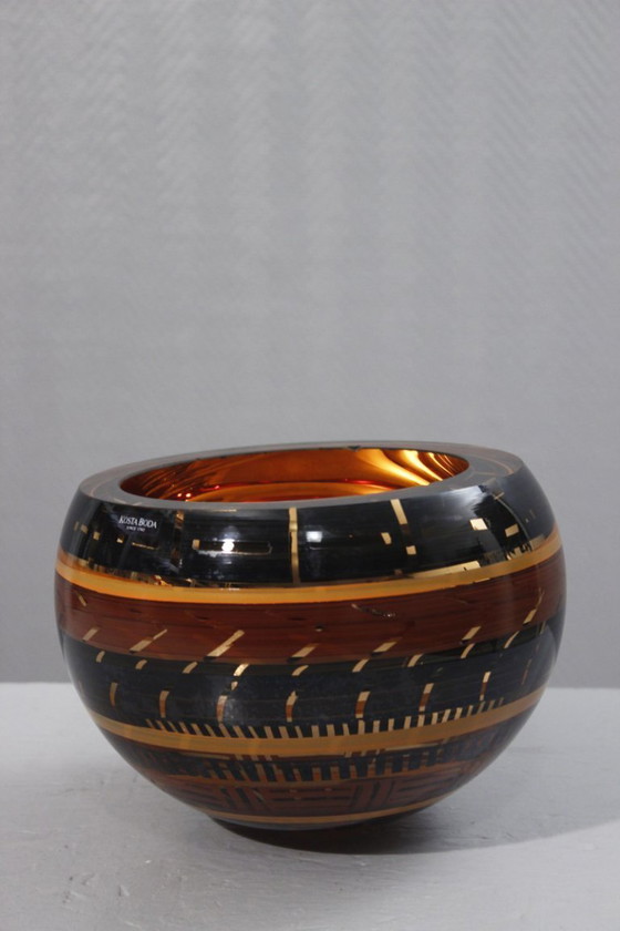 Image 1 of Cuenco escultura Monica Backström & Kosta Boda "Tonga" Suecia 1998